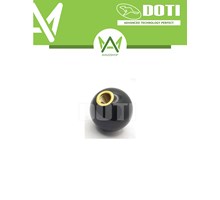NÚM vặn nhựa DOTI hình tròn 25mm lỗ ren M6