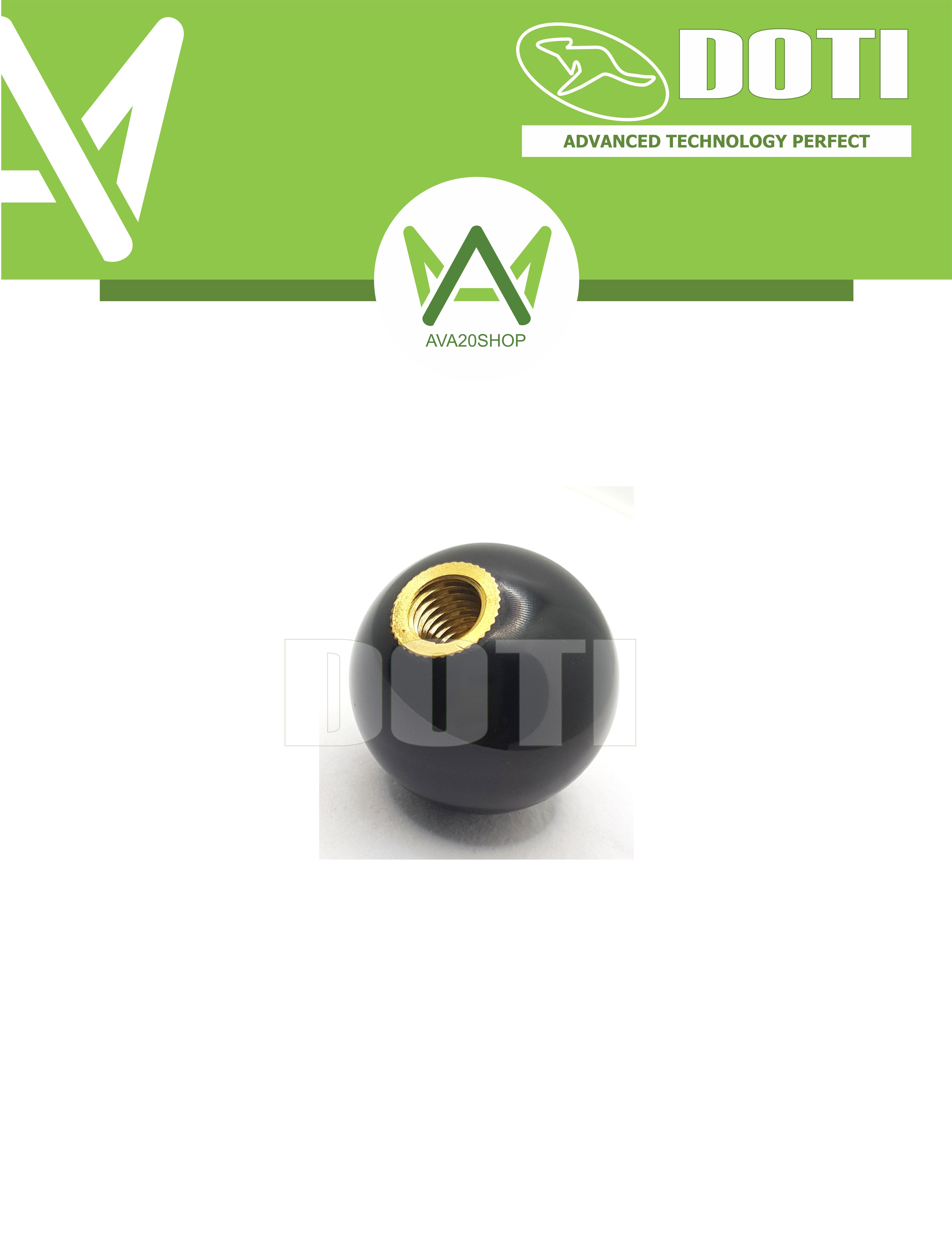 NÚM vặn nhựa DOTI hình tròn 25mm lỗ ren M6