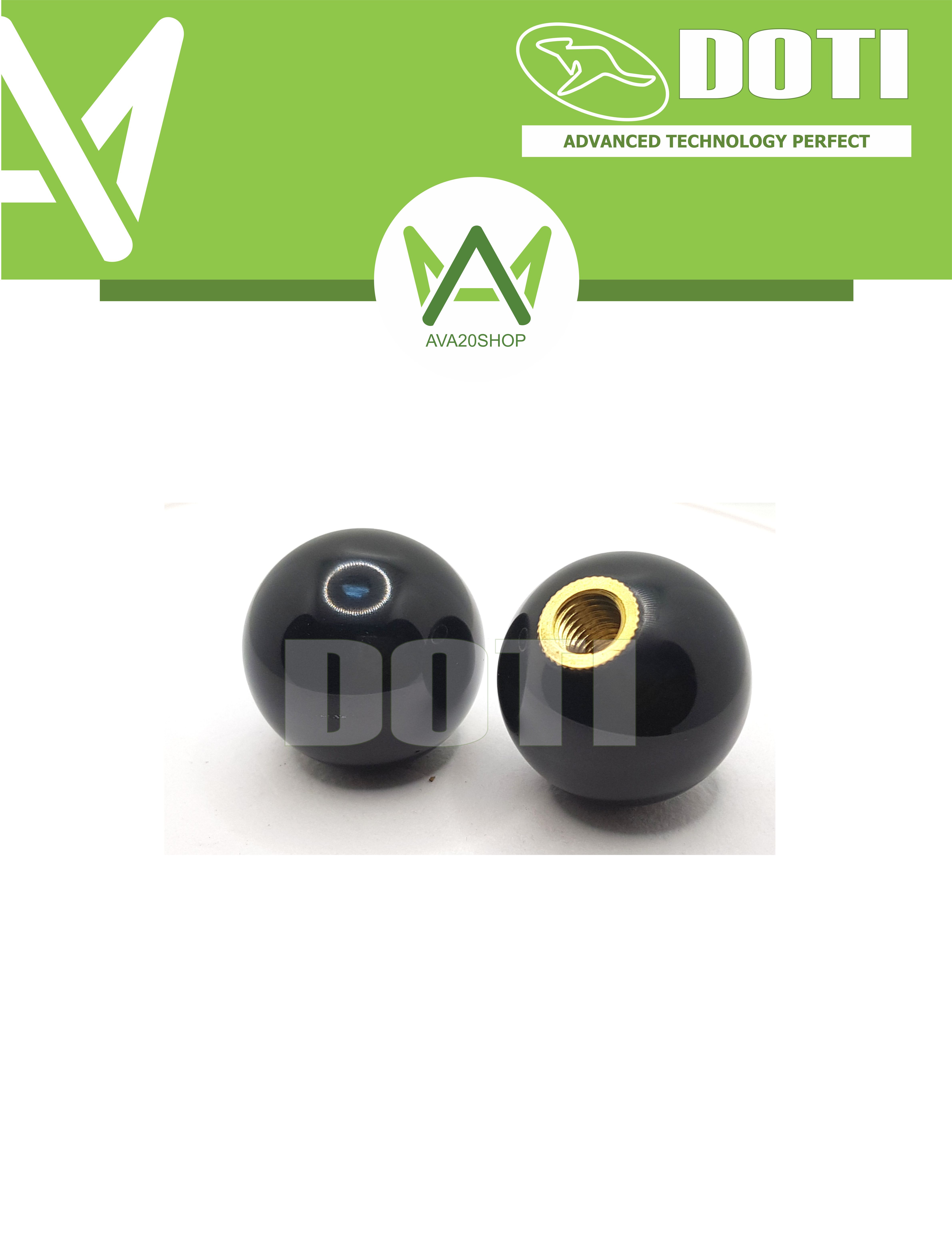 NÚM vặn nhựa DOTI hình tròn 35mm lỗ ren M10