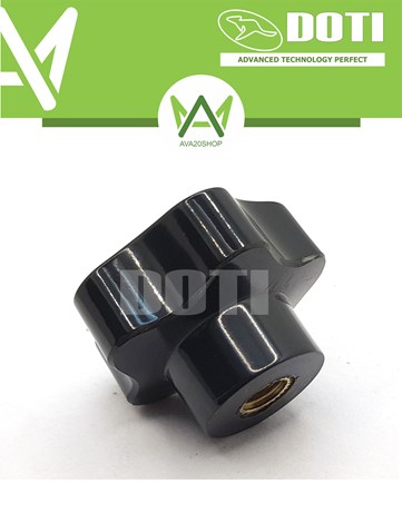 NÚM vặn nhựa DOTI 5 cánh hình ngôi sao sơmi thau M6-M8-M10
