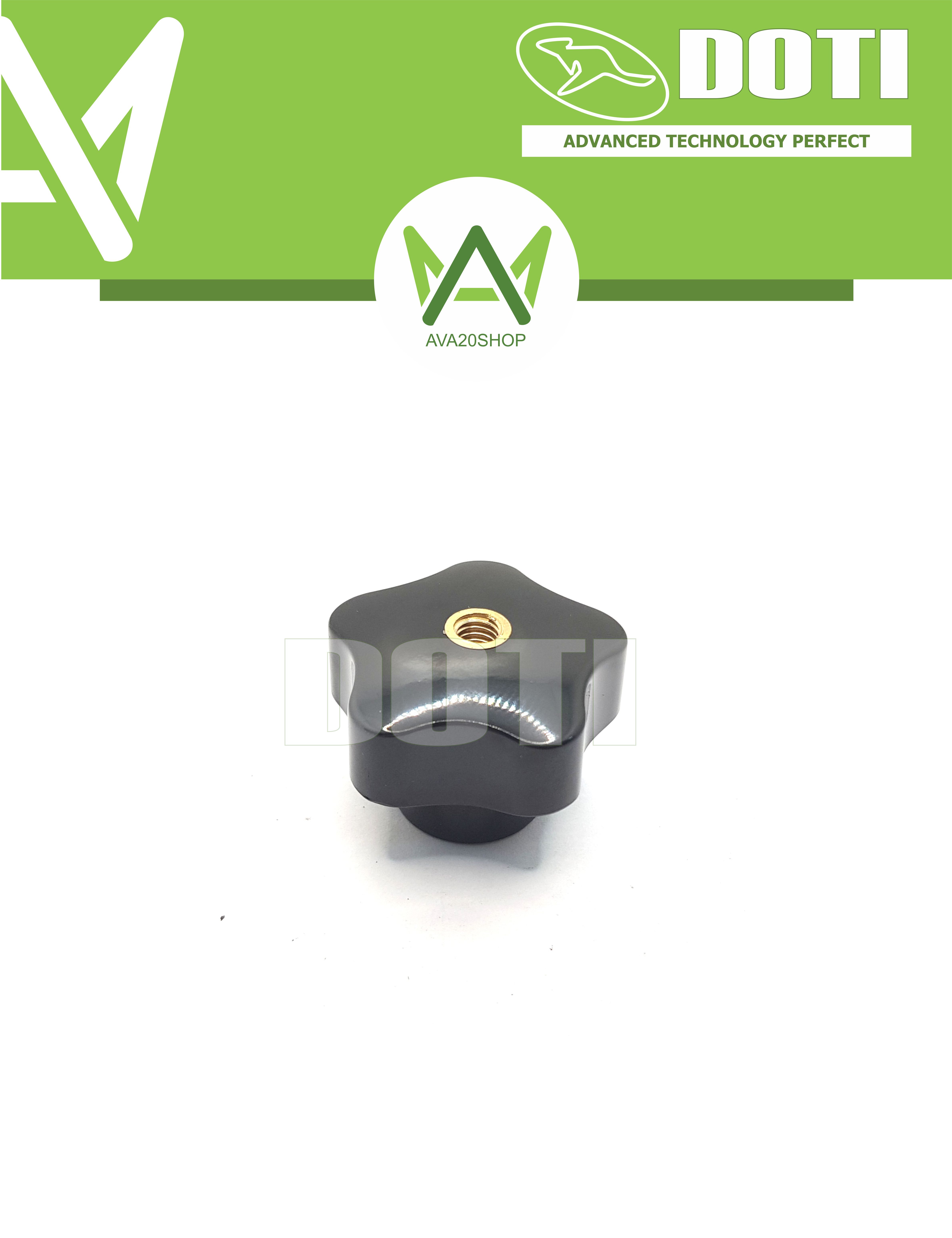 NÚM vặn nhựa DOTI 5 cánh hình ngôi sao sơmi thau răng thông M5-M6